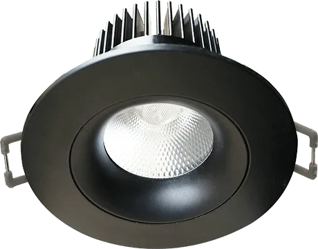Votatec VO-RP3.5W12-120-D-5WAY Round/BK 3.5 Inch Black Regressed Gimbal LED Pot Light 5CCT 120V — VOTATEC (10W, 12W)