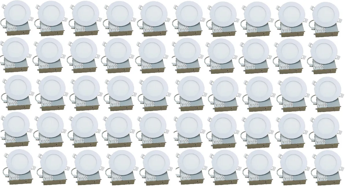 Lightrix 4” LED Slim Panel 9W 750LM Potlight 3K (Pack of 40) — Certified (9W, 80W)